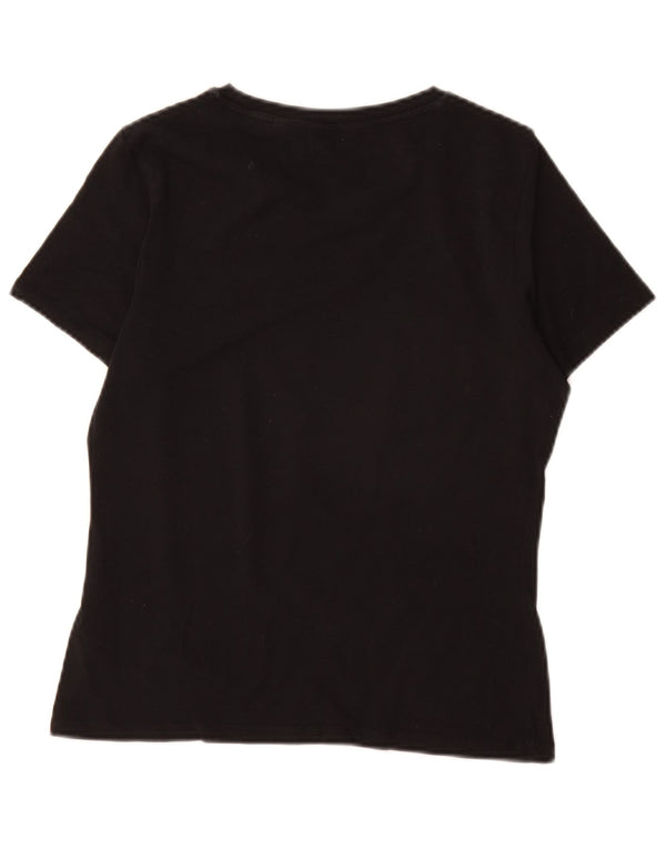 T-shirt da donna Gant Top UK 10 piccola in cotone nero