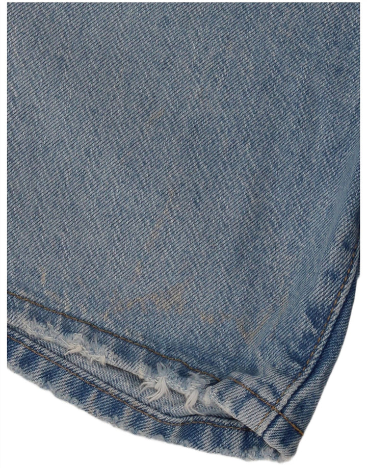 LEVI'S Pantaloncini di jeans invecchiati a vita alta 501 da donna W27 Blu medio