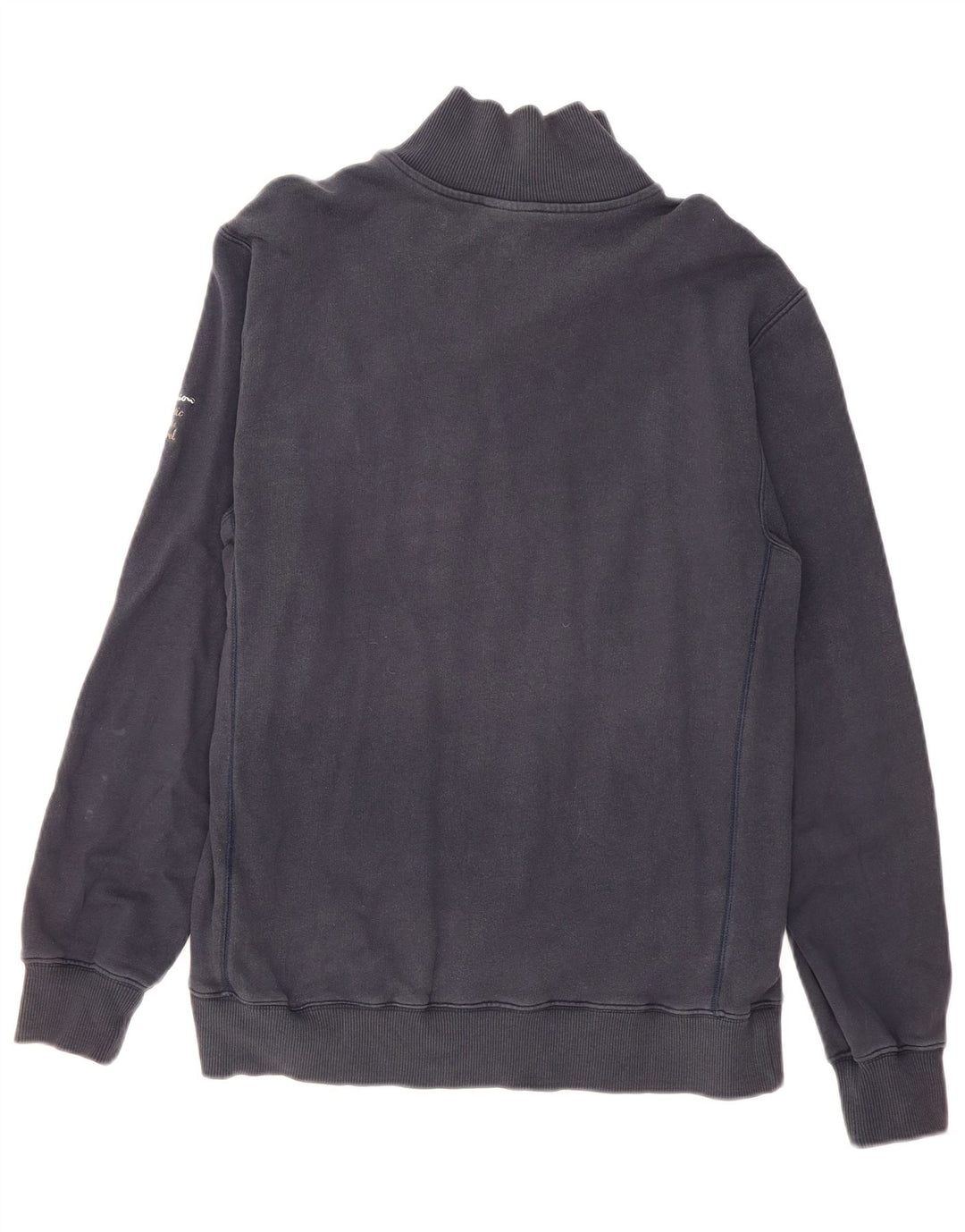 Felpa Champion da uomo con collo con zip, maglione grande, cotone blu navy