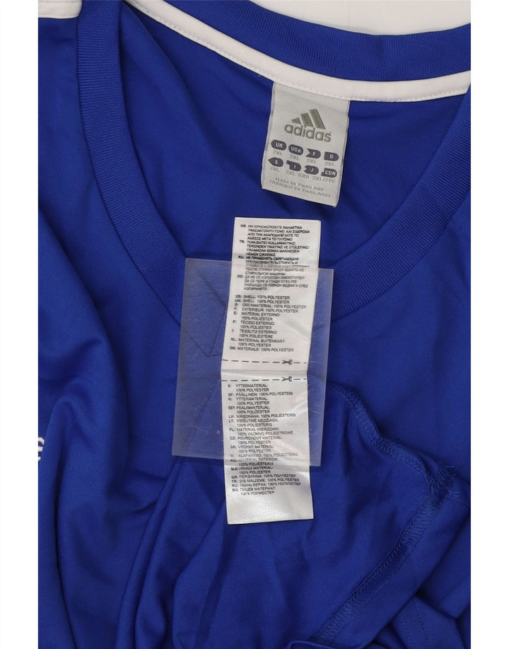T-shirt ADIDAS da uomo Climalite Top 2XL blu poliestere