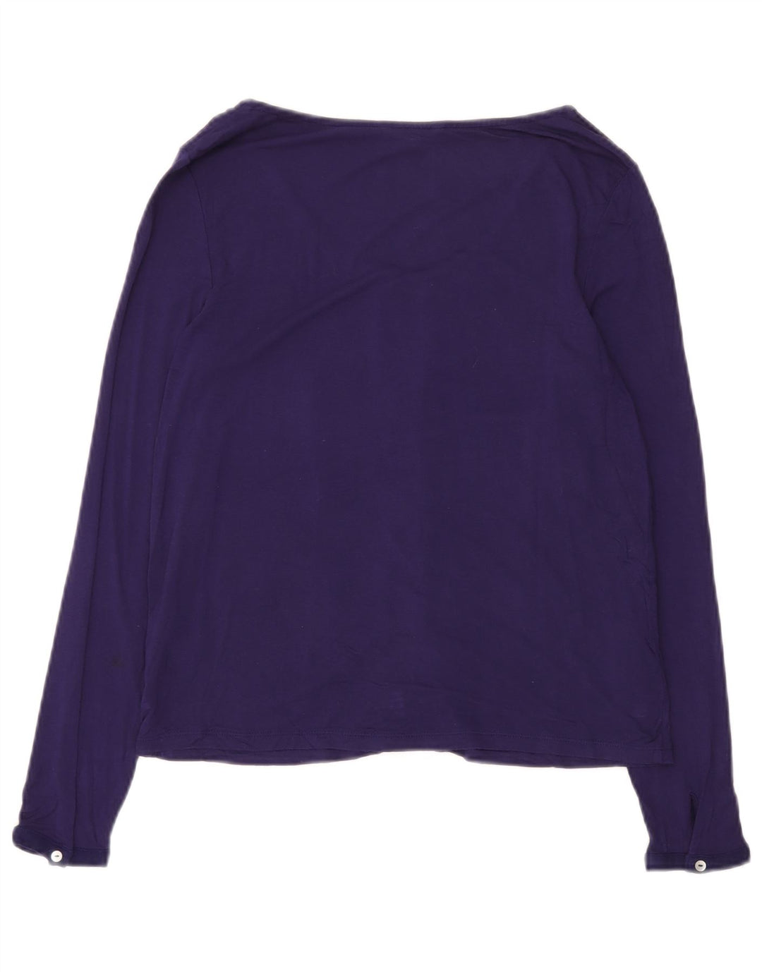 WHITE STUFF Top da donna a maniche lunghe UK 10 Small Purple Viscosa