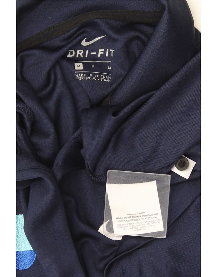 Polo Nike da uomo Dri Fit in poliestere medio blu navy