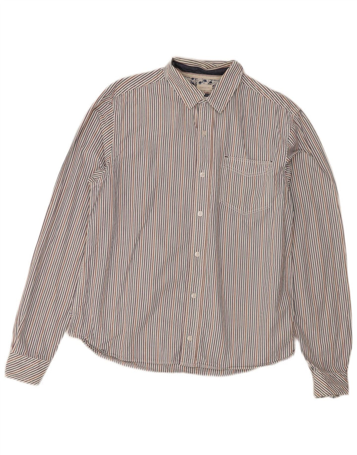 Camicia da uomo classica di White Stuff, piccola, in cotone gessato multicolore