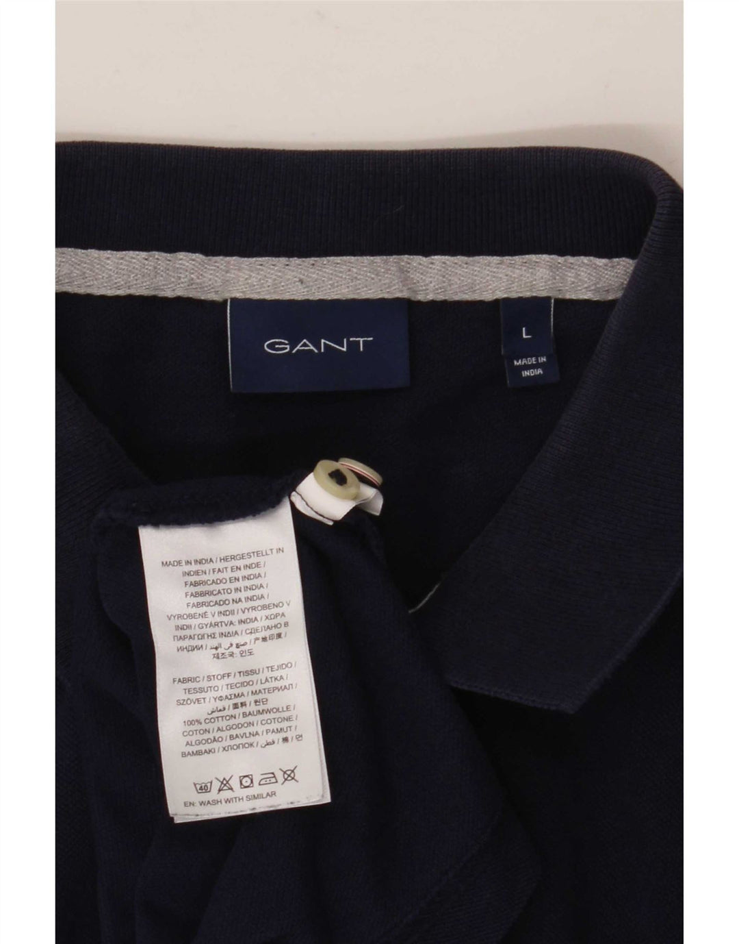 Polo da uomo Gant grande in cotone blu navy