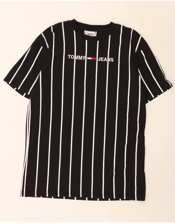 Tommy Hilfiger Uomo Denizen Graphic T-shirt Top piccolo cotone a righe nere