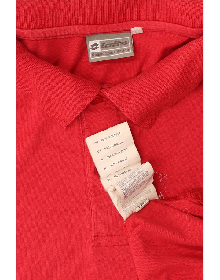 Polo da uomo LOTTO grande in cotone rosso