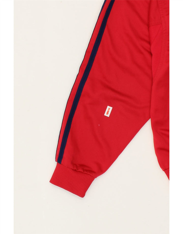ADIDAS Boys Graphic Tracksuit Top Jacket 11-12 Years Large Red Polyester Vintage Adidas and Second-Hand Adidas from Messina Hembry 