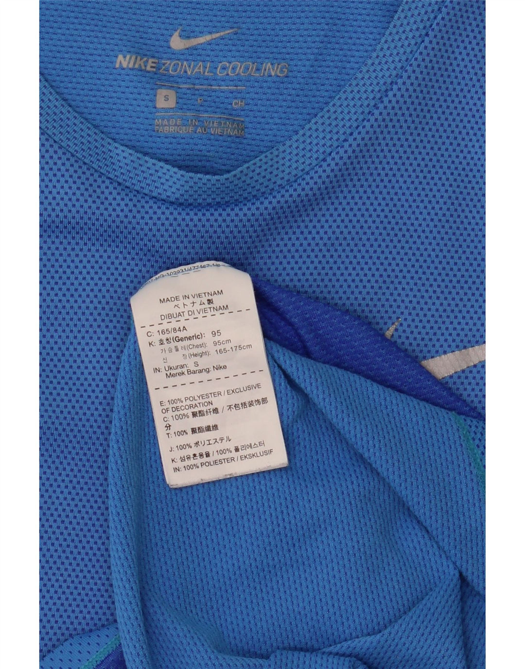 T-shirt Nike da uomo Top Small blu in poliestere