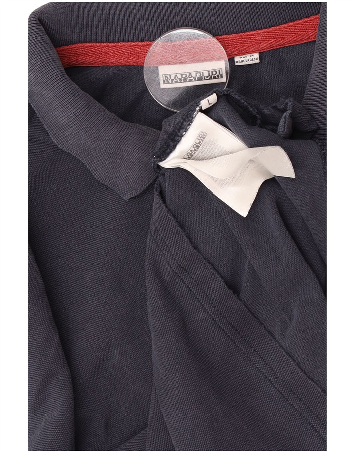 Polo da uomo Napapijri grande blu navy