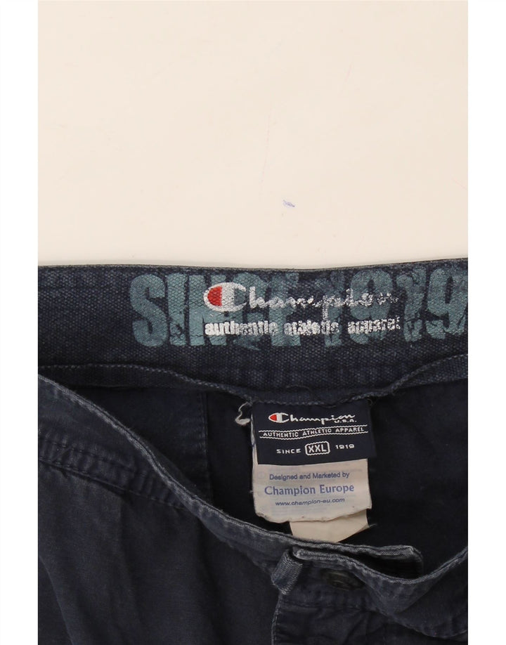 CHAMPION Mens Cargo Shorts 2XL W36 Navy Blue Cotton Vintage Champion and Second-Hand Champion from Messina Hembry 