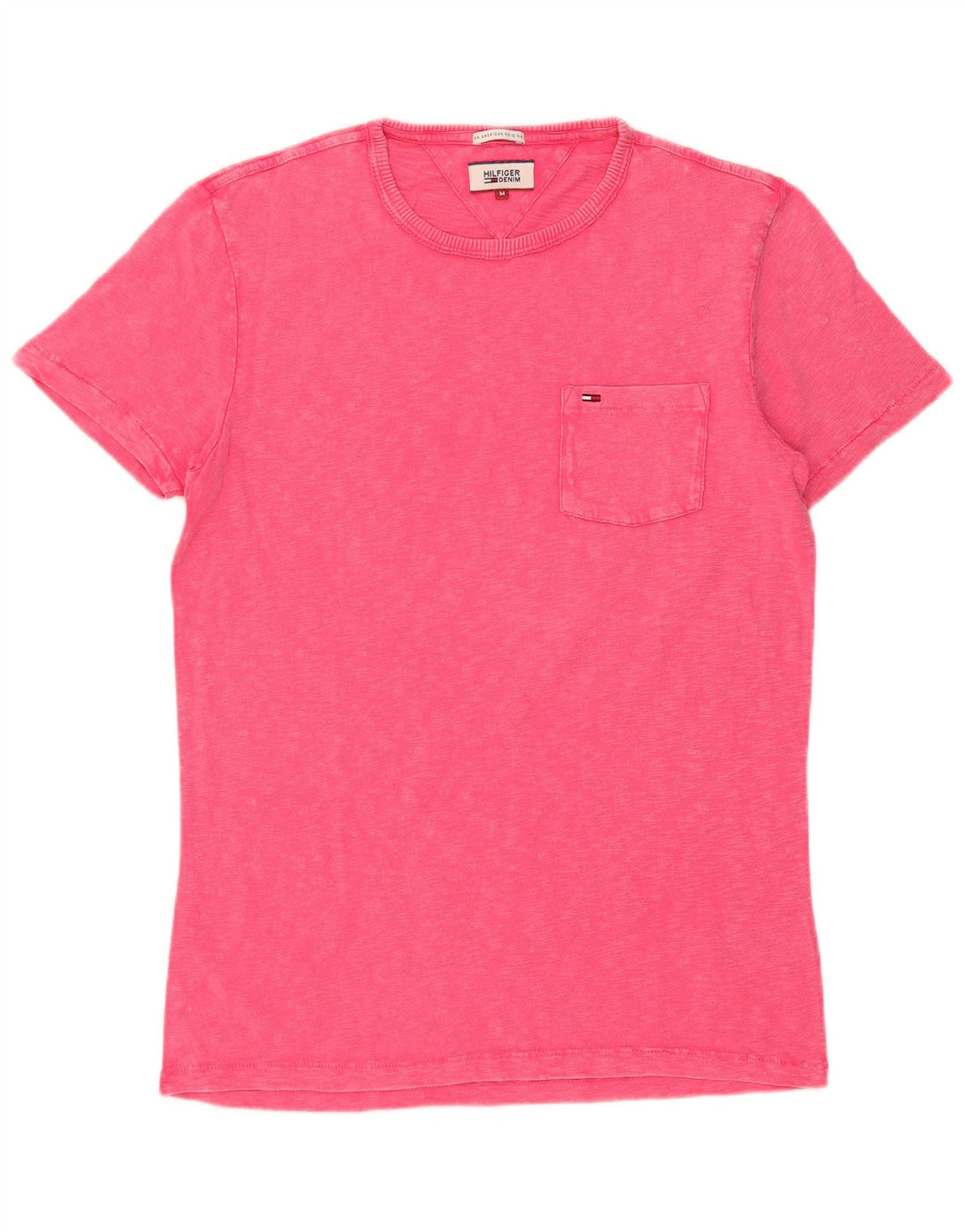 T-shirt da uomo Tommy Hilfiger Top in cotone chiazzato rosa medio