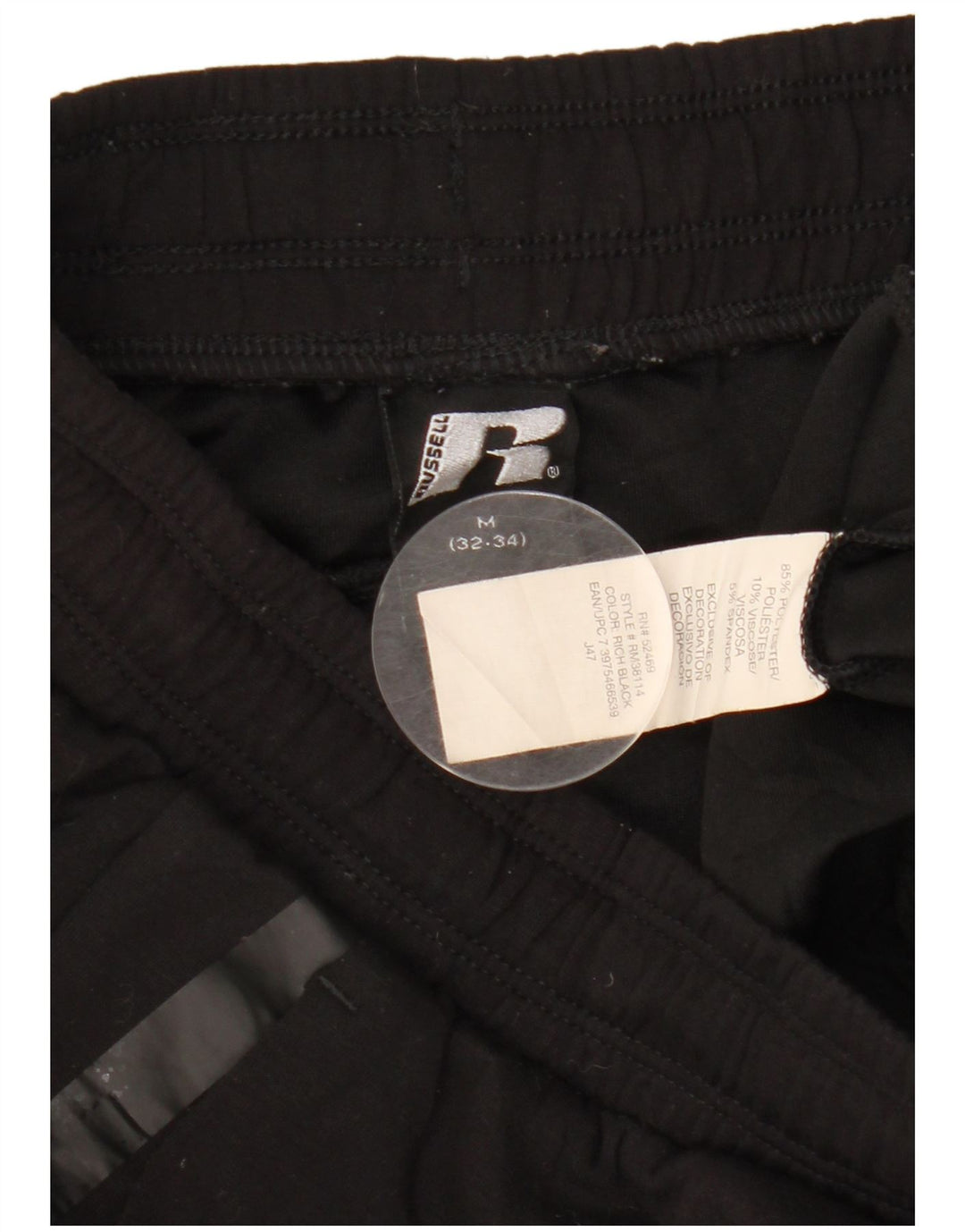 Pantaloncini sportivi da uomo Russell Athletic, poliestere nero medio