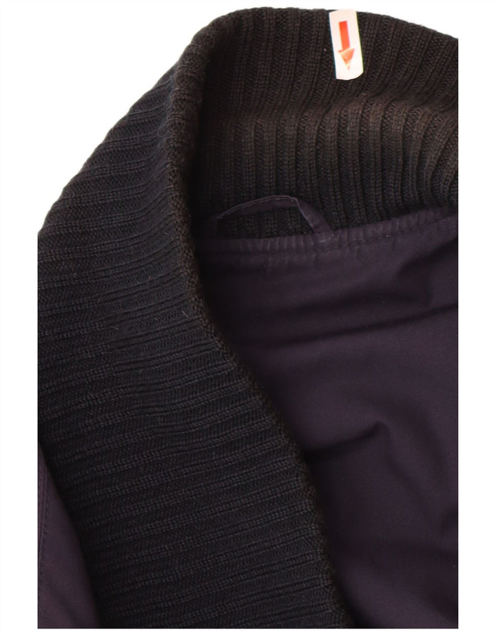 Maglione cardigan doppiopetto vintage da uomo IT 48 blu navy medio