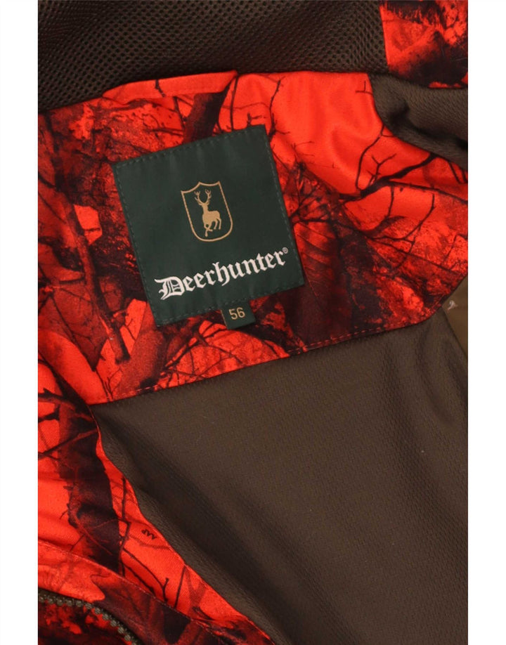 Giacca a vento con cappuccio da uomo Deerhunter EU 56 3XL mimetica rossa