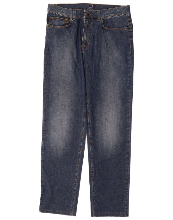 Jeans Dritti Donna Trussardi W35 L32 Blu Cotone