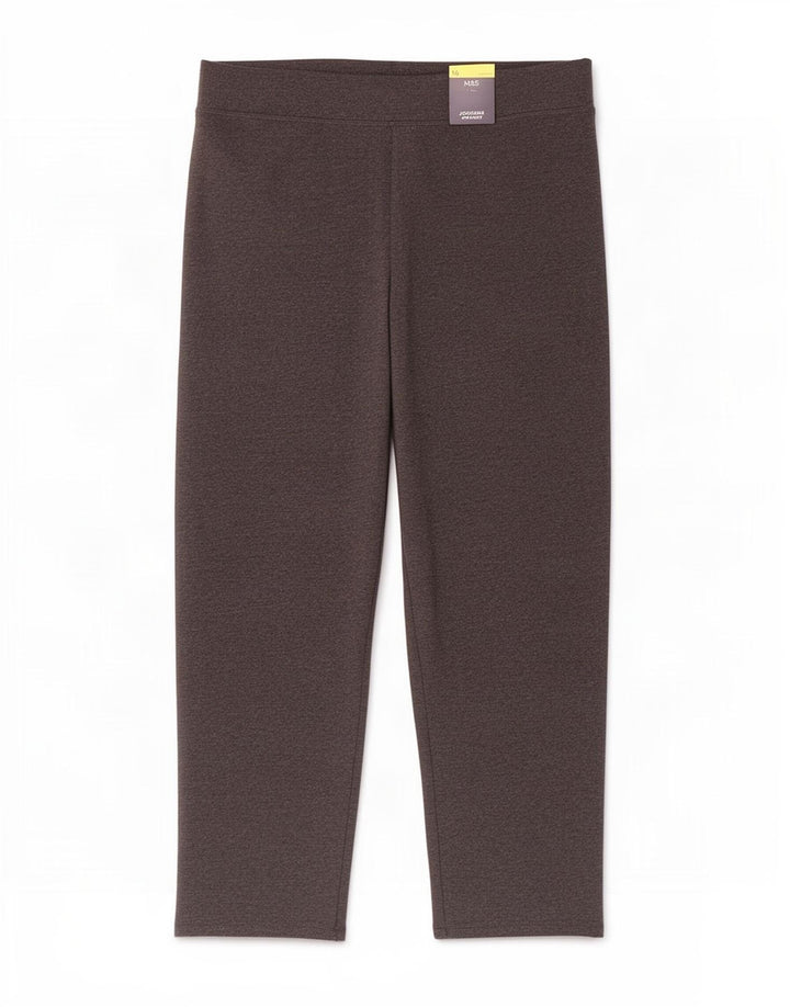 Pantaloni da tuta da donna Marks & Spencer UK 16 Large Grigio Cotone