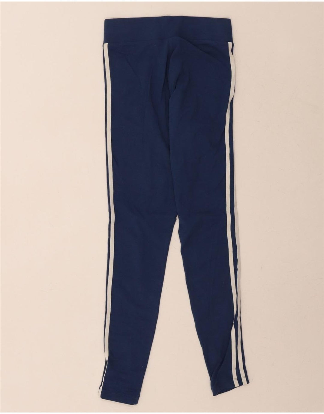 ADIDAS Womens Leggings UK 8 Small  Navy Blue Cotton Vintage Adidas and Second-Hand Adidas from Messina Hembry 