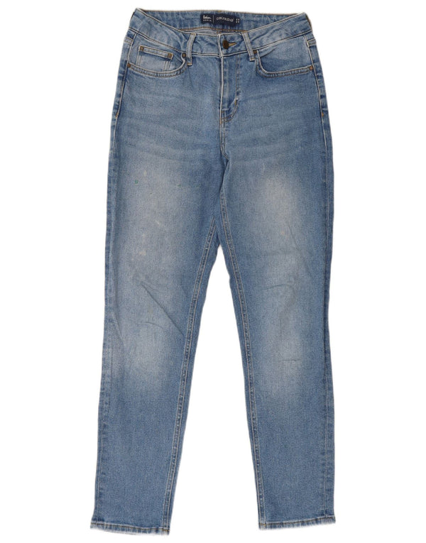 Jeans affusolati Girlfriend da donna Boden UK 10 piccoli W28 L29 cotone blu