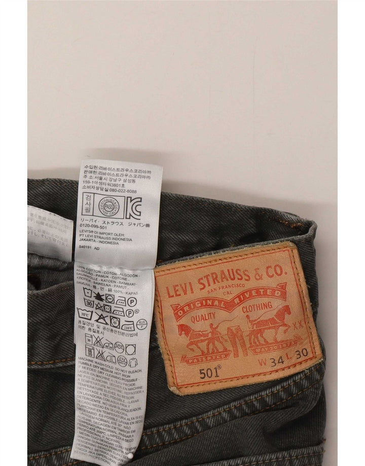 Levi's Uomo 501 Jeans dritti W34 L30 Cotone grigio