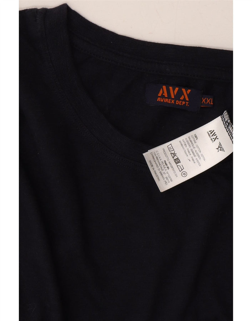 AVIREX Womens Top Long Sleeve UK 20 2XL Navy Blue Cotton Vintage Avirex and Second-Hand Avirex from Messina Hembry 