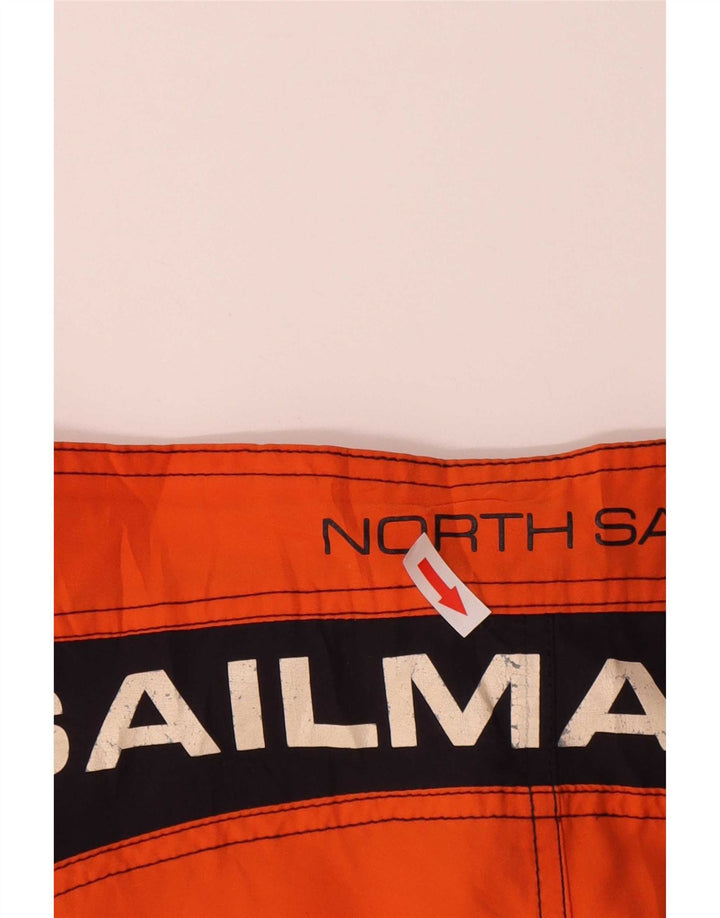 Pantaloncini da bagno grafici da uomo North Sails color block arancione medio