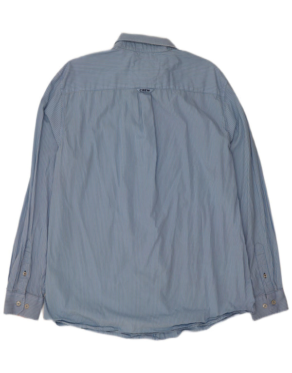 Crew Clothing Camicia da uomo dalla vestibilità classica XL in cotone gessato blu