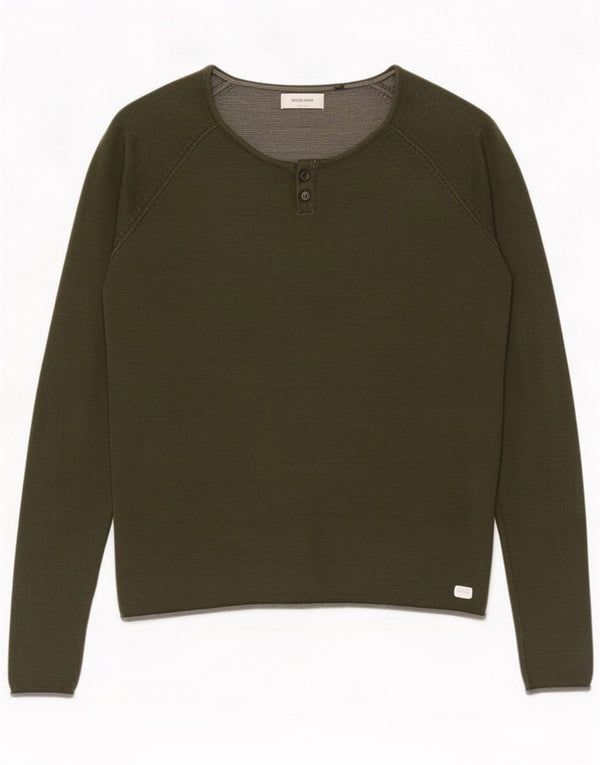 Jack & Jones Maglione da uomo con scollo a barca XL Cotone kaki
