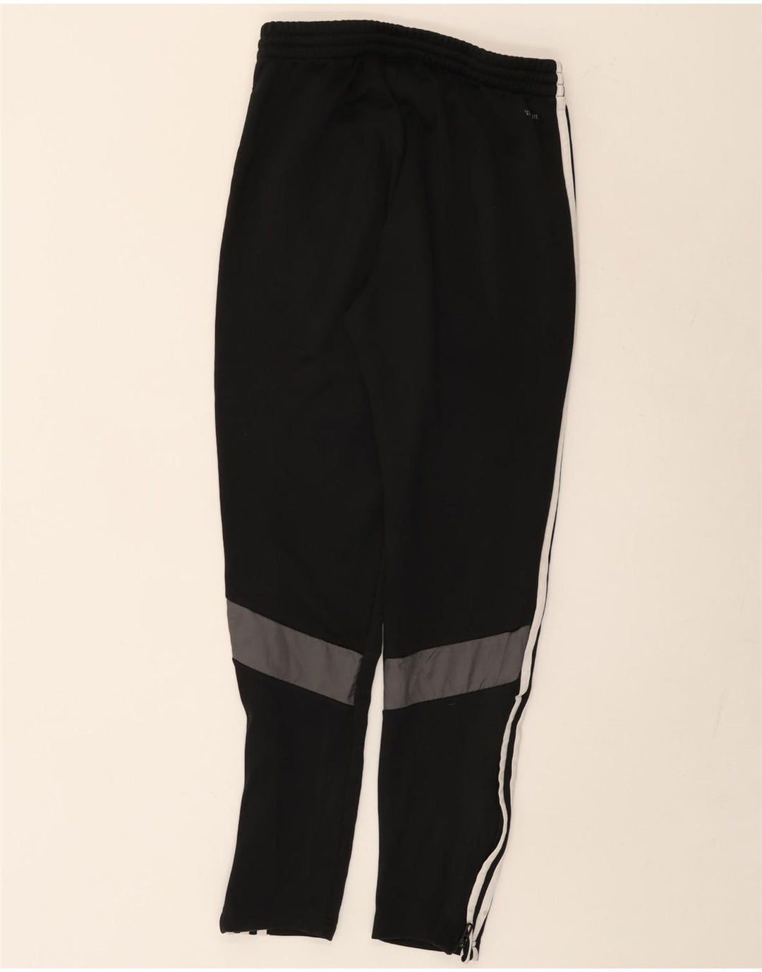Pantaloni da tuta ADIDAS Climalite da uomo piccoli in poliestere color block nero
