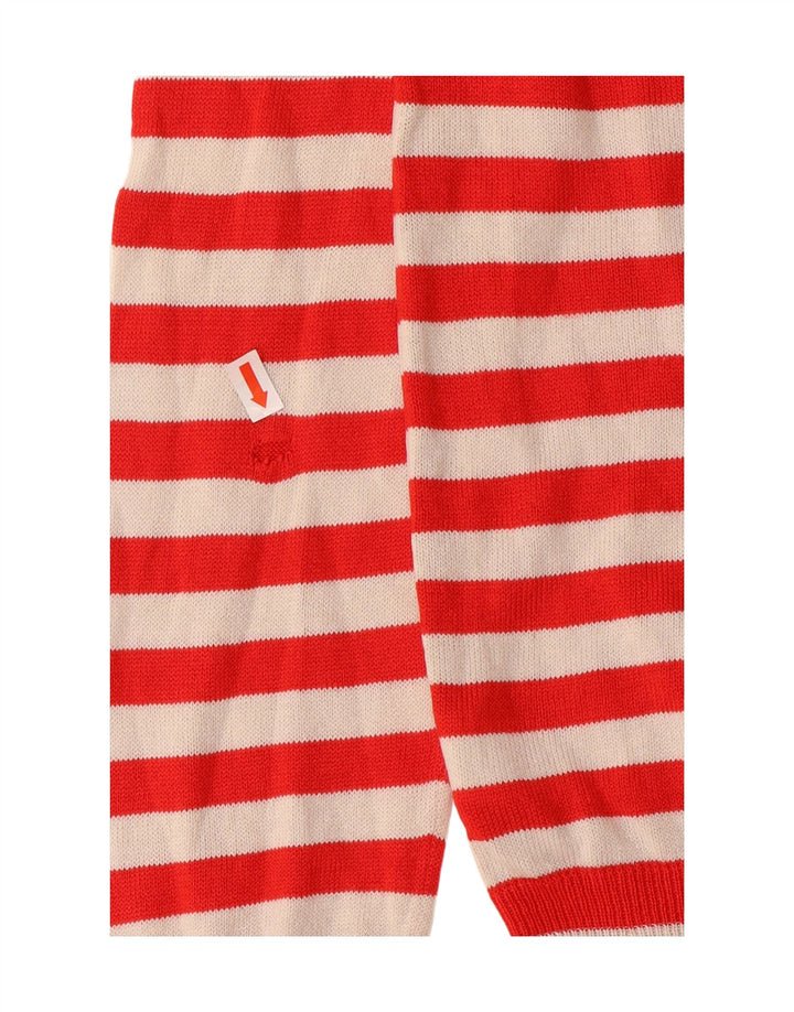 Maglione maglione girocollo da donna Marks & Spencer UK 14 a righe rosse medie
