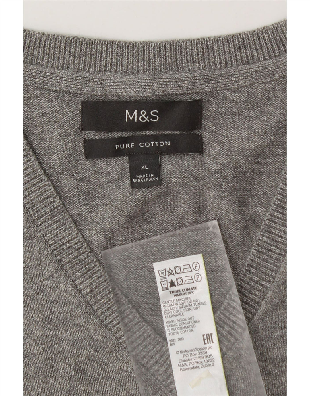 Canotta da uomo Marks & Spencer XL in cotone grigio