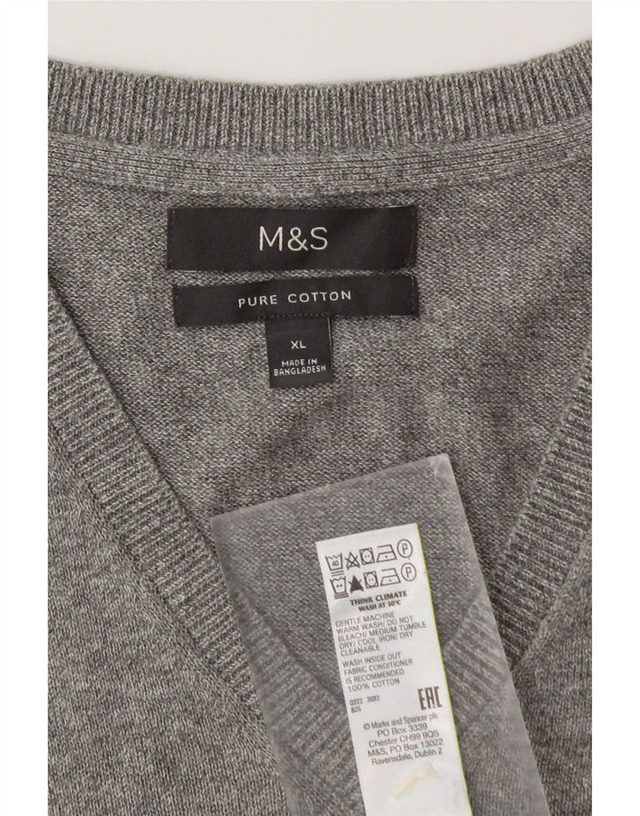 Canotta da uomo Marks & Spencer XL in cotone grigio