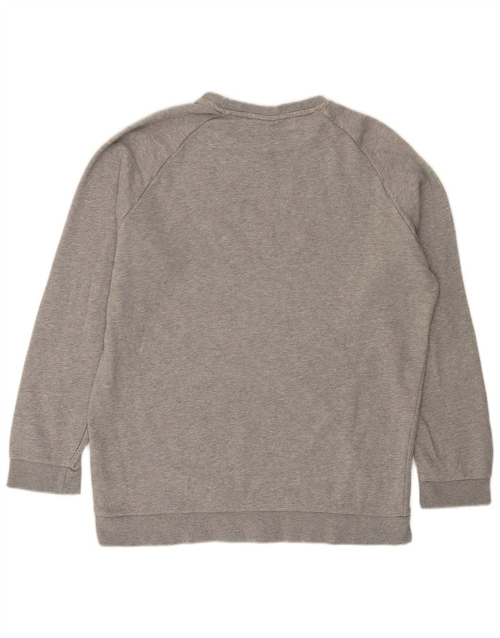 Felpa Adidas da uomo maglione grande in cotone chiazzato grigio