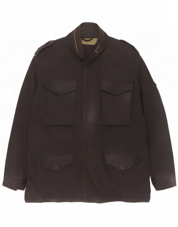 Giacca militare con cappuccio da uomo Gap UK 42 XL cotone nero