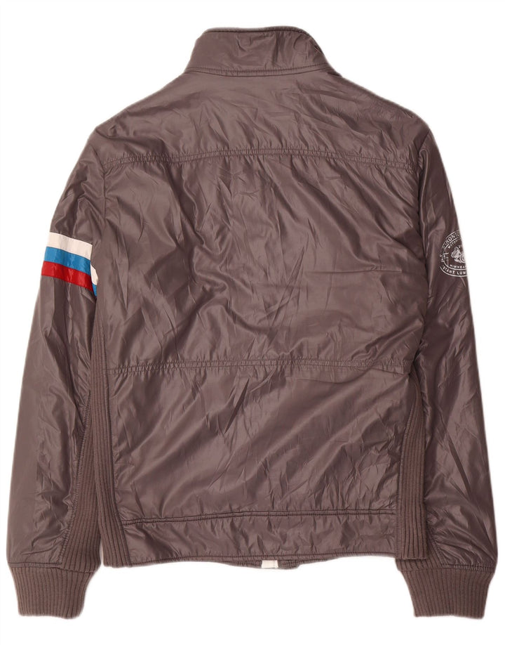 Giubbotto bomber grafico da uomo Sisley UK 42 XL poliestere grigio
