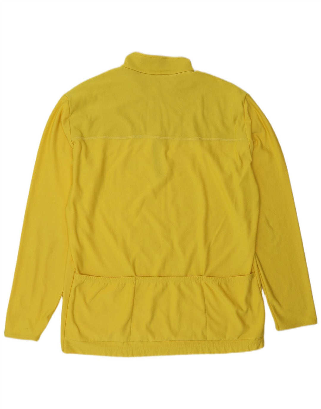 Loffler Top da uomo con zip e collo a maniche lunghe, grande, giallo
