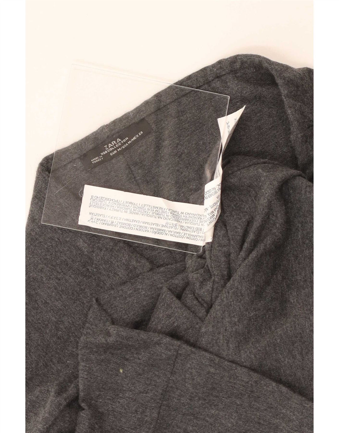 Gonna a tubino Zara da donna media W28 in cotone grigio