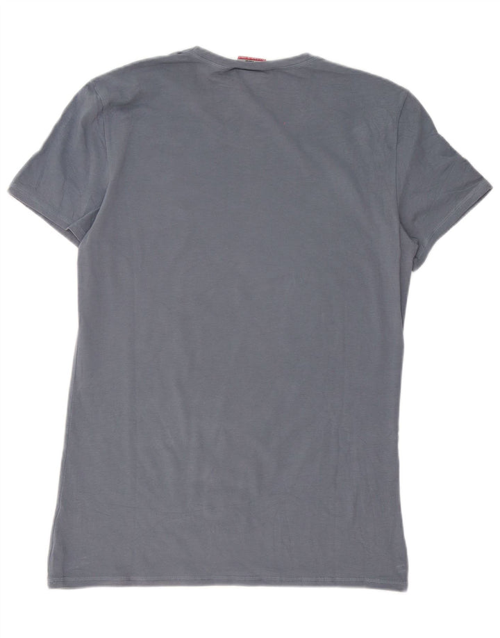 T-shirt Fila da uomo Top Large in cotone blu