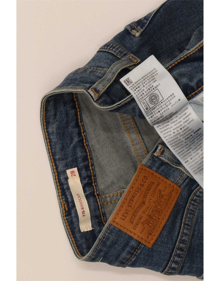 Levi's Jeans 715 Bootcut da donna W28 L34 Blu Cotone