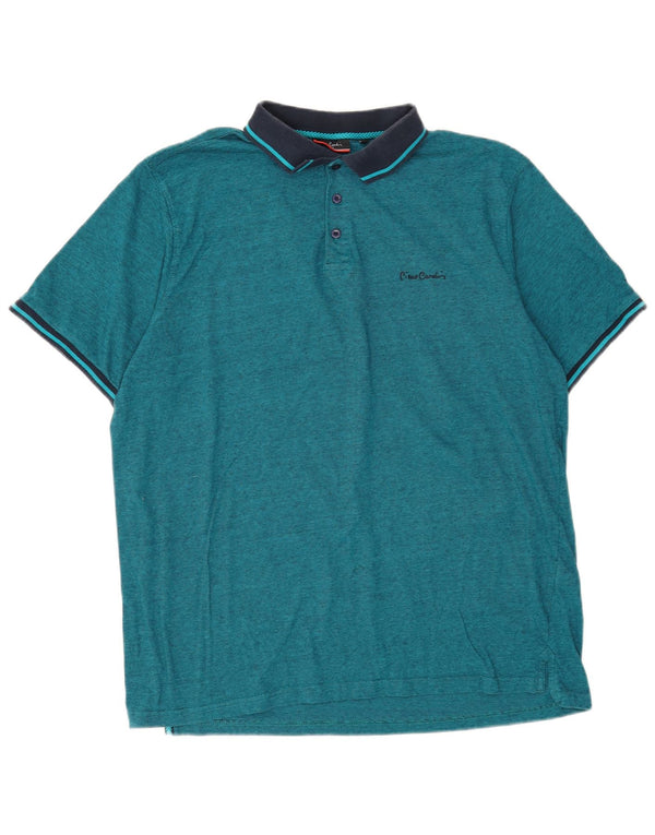 Polo Pierre Cardin da uomo vestibilità regolare 3XL cotone color block blu