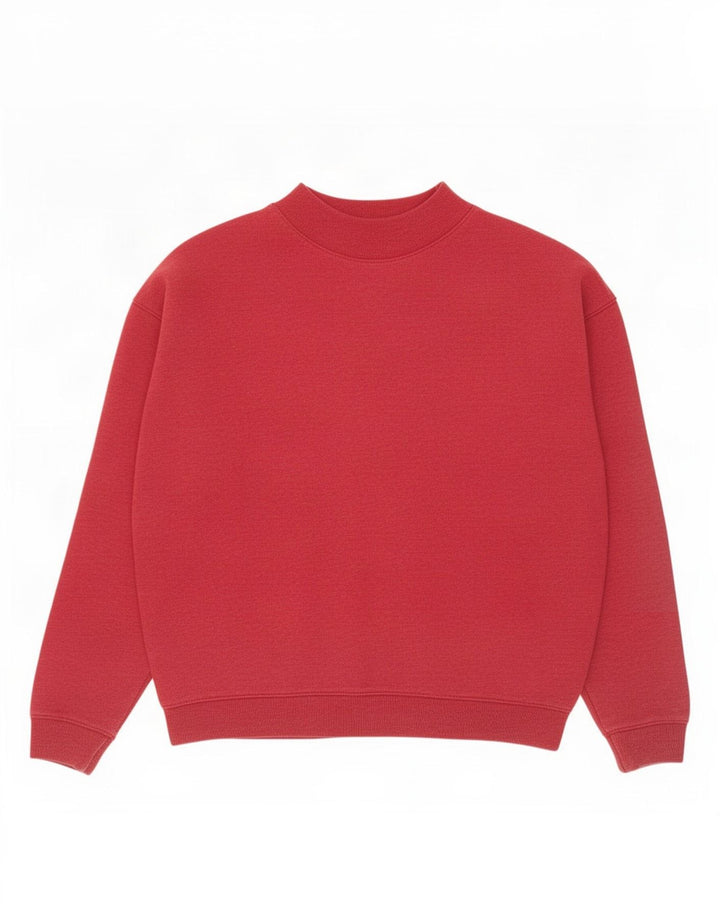 Felpa oversize da donna Jack Wills UK 12 cotone rosso medio