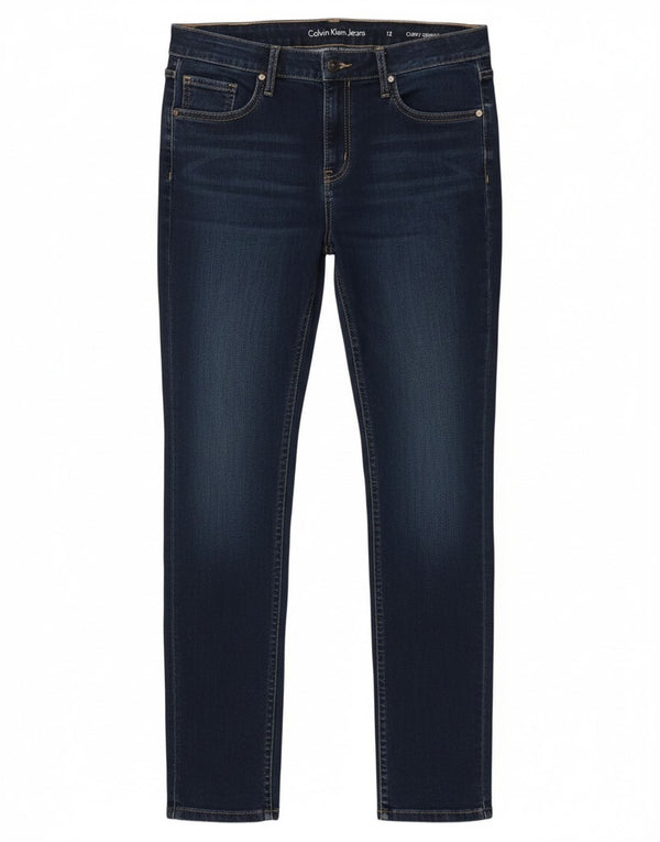 Jeans skinny curvy da donna Calvin Klein US 12 Large W34 L31 Cotone blu