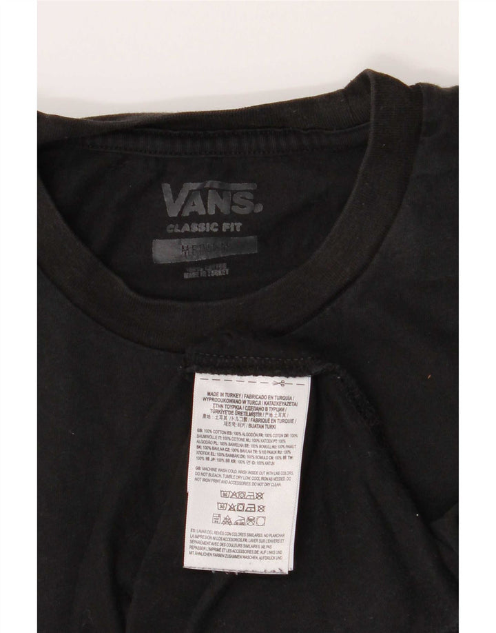 T-shirt grafica da uomo con vestibilità classica Vans, cotone medio nero