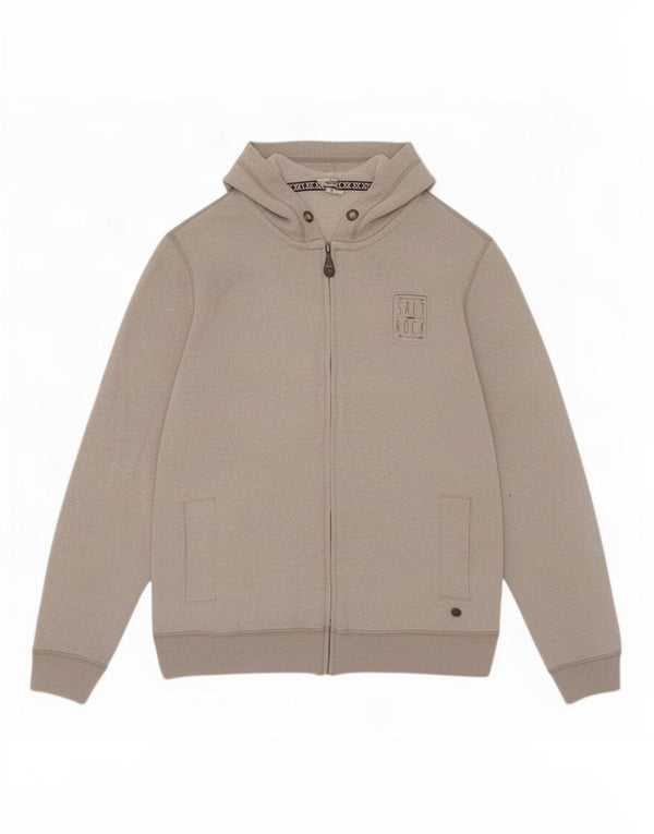 Maglione con cappuccio e zip da donna Saltrock UK 14 grande cotone grigio
