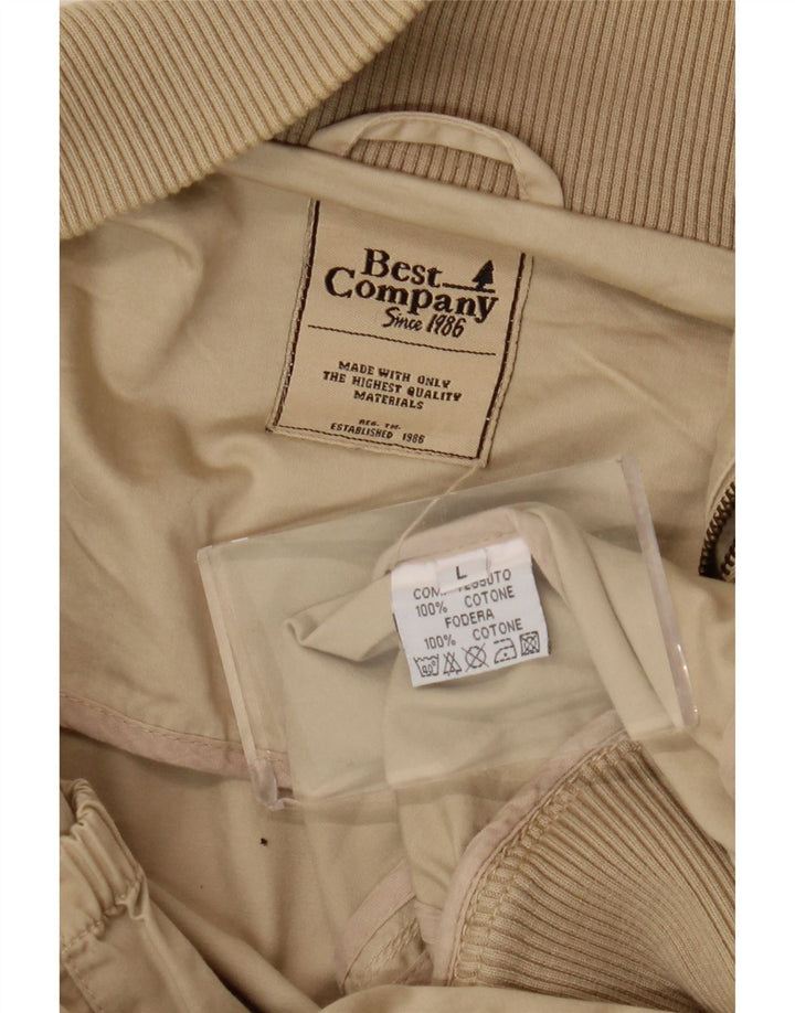 Giubbotto bomber da uomo Best Company UK 40 grande cotone beige