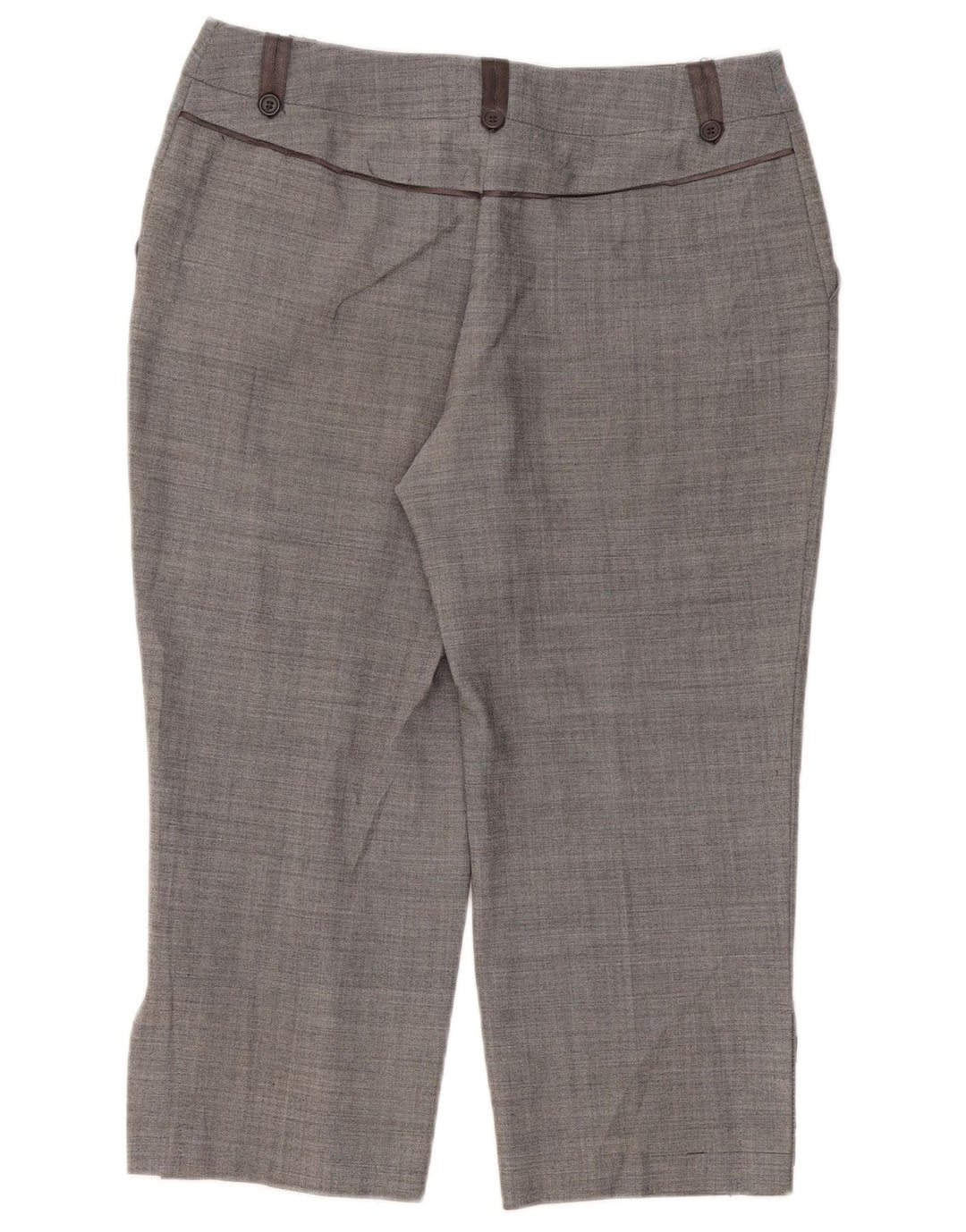Pantaloni Capri da donna Marks & Spencer UK 12 Medium W32 L22 Poliestere grigio