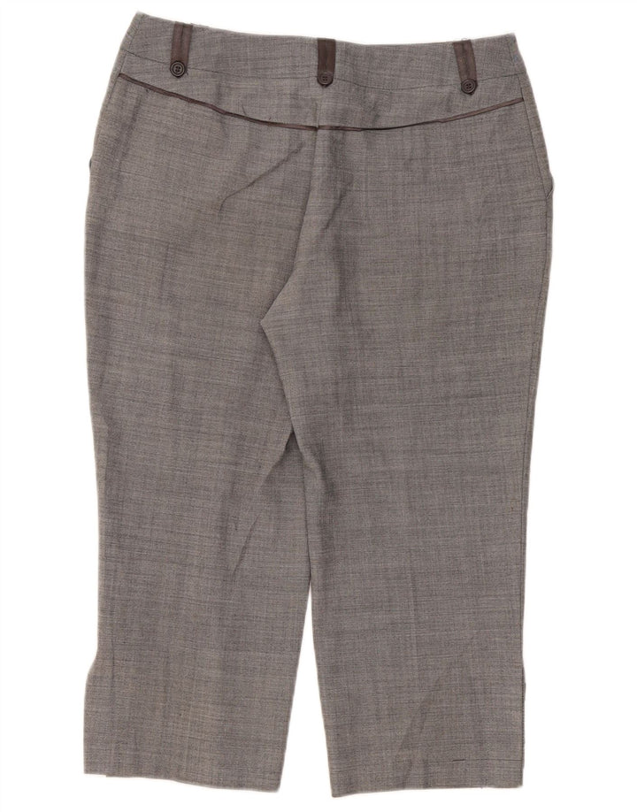 Pantaloni Capri da donna Marks & Spencer UK 12 Medium W32 L22 Poliestere grigio