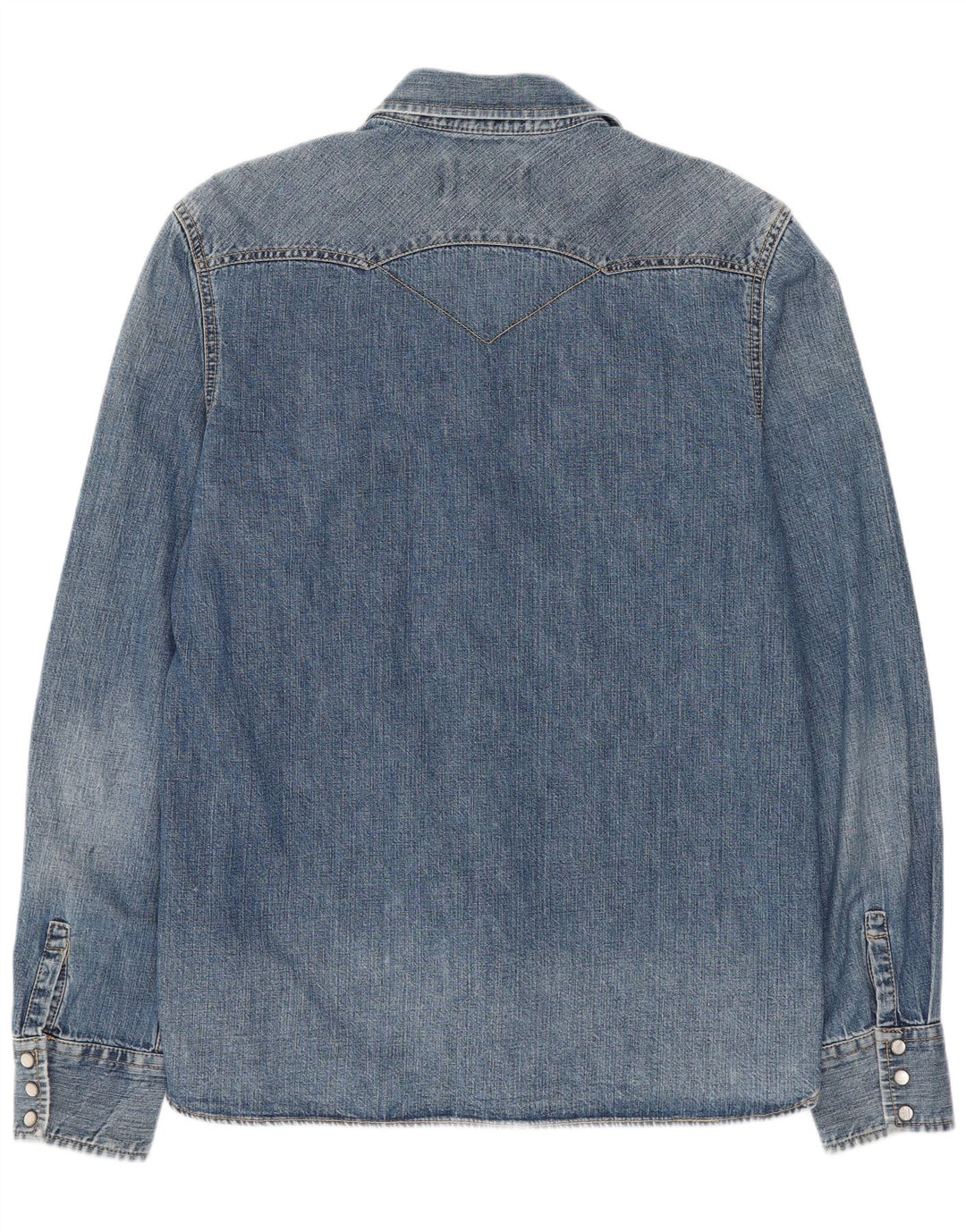 Camicia in denim western da uomo Levi's in cotone blu medio