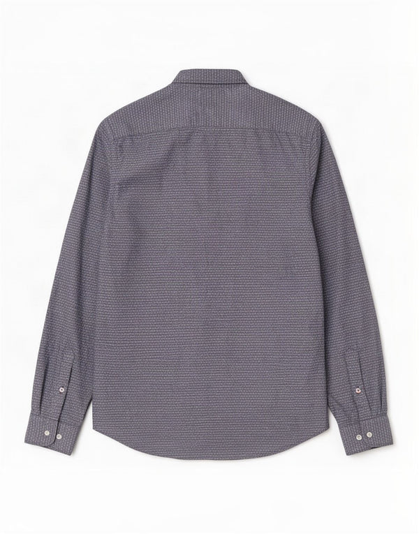 Camicia da uomo Regular Fit Tommy Hilfiger Large in cotone maculato blu