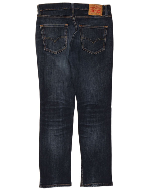 Levi's Uomo 511 Slim Jeans W32 L30 Blu Navy Cotone