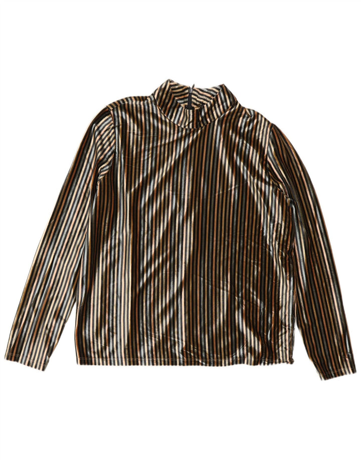 Top in camicetta di velluto da donna Zara UK 14 a righe multicolori medie